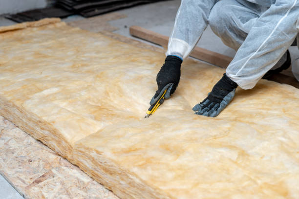 istock Professional workman installing thermal insulation layer with fiberglass wool under the roof 1182458462