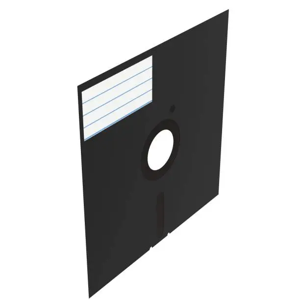 3D rendering illustration of an 8 inch floppy disk