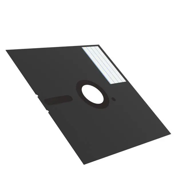 3D rendering illustration of an 8 inch floppy disk