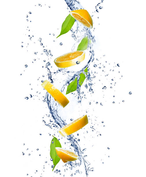 istock Lemon and mint in splash of water 1182460141