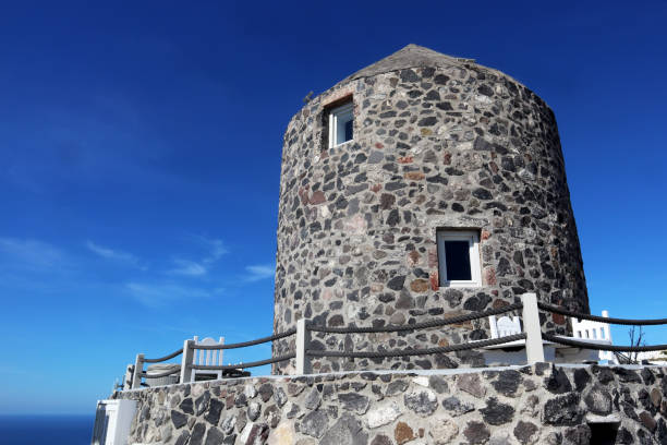 Greek Architecture in Santorini stock photo