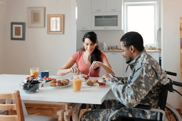 istock Soldier in a Wheelchair 1182468113