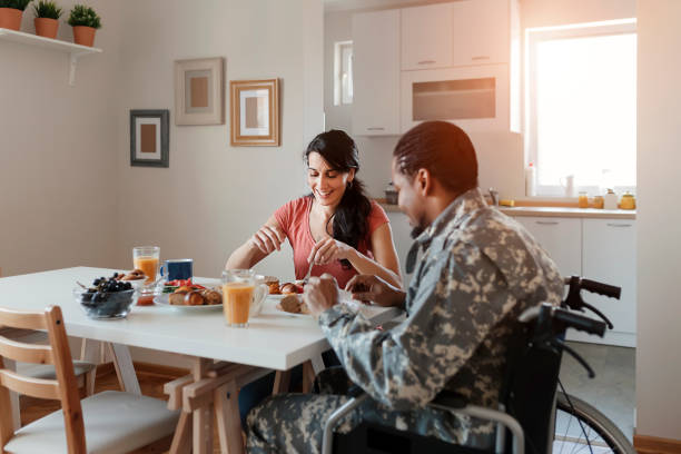 istock Soldier in a Wheelchair 1182468198