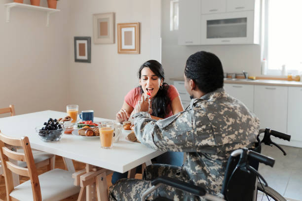 istock Soldier in a Wheelchair 1182468199