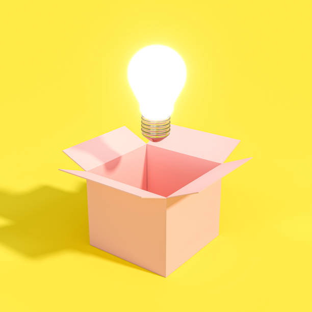 istock ight bulb coming out of an empty box. 1182469468