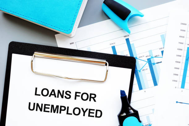 istock Business photo shows hand written text loans for unemployed 1182470530