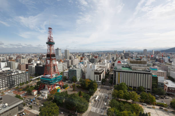 istock Sapporo Skyline with Sapporo TV Tower in Japan 1182471160