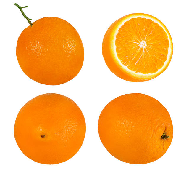istock Orange halved isolated on white background with clipping path 1182472768