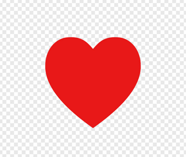 illustrations, cliparts, dessins animés et icônes de signe rouge de coeur d'isolement sur le fond transparent. icône de jour de valentines. forme de coeur dessinée à la main. concept de jour de coeur du monde. icône d'amour. illustration de vecteur - fond transparent