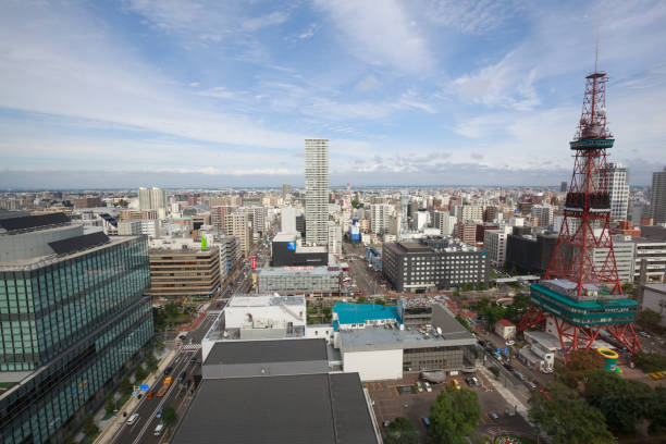 istock Sapporo Skyline with Sapporo TV Tower in Japan 1182473036
