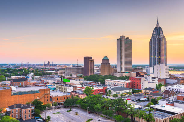 istock Mobile, Alabama, USA downtown skyline. 1182474152