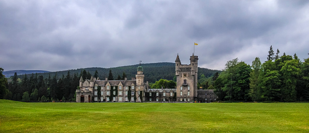 Balmoral Castle is the Scottish holiday home to the Royal Family, completed in 1856. It is partially open to the public.