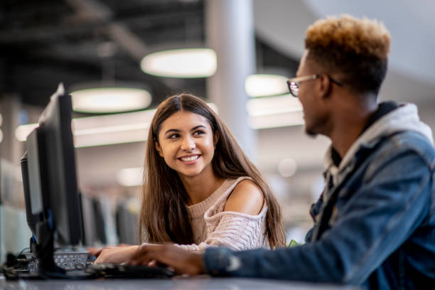 istock University Students Studying Online stock photo 1182479284