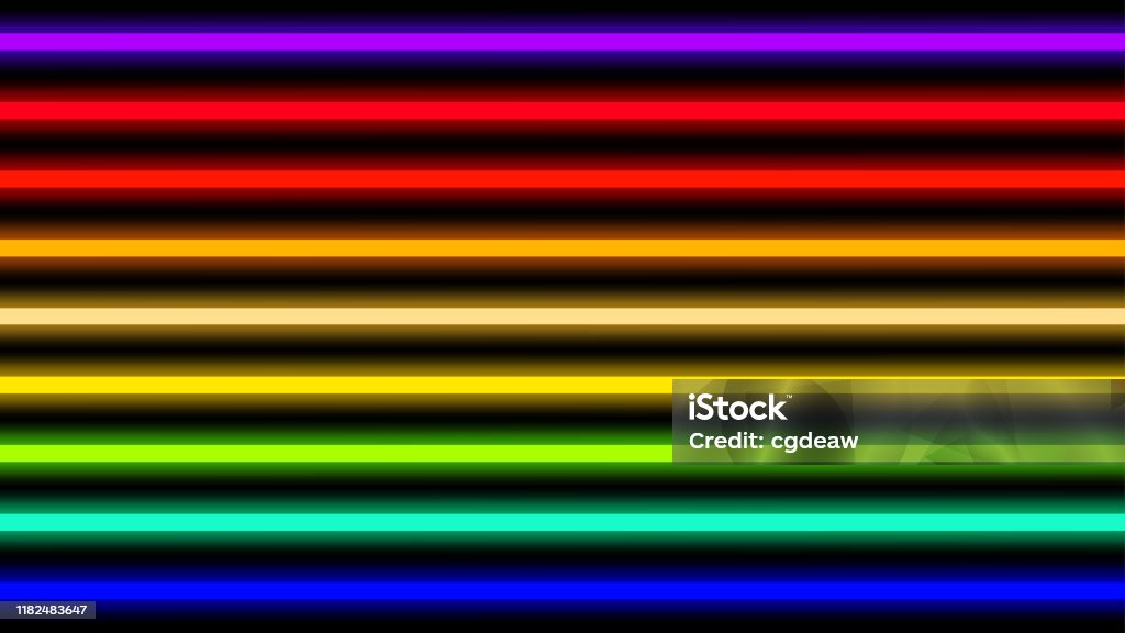 Colorful Neon Light Beam Horizontal For Background Disco Light Shine ...