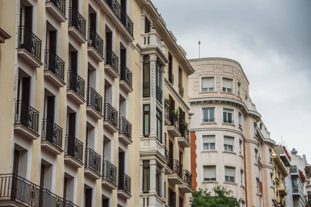 istock Apartment buildings in Madrid, Spain 1182485077