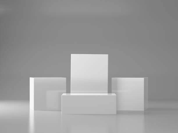 istock White pedestal for display,Platform for design,Blank product stand,clean background.3D rendering 1182488640