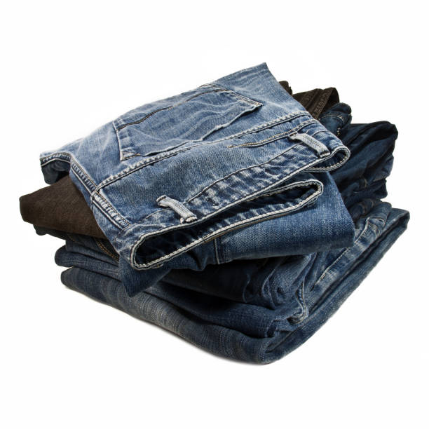 istock Jean trousers isolated on white background 1182488863