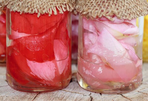 istock Close up, Fragrant rose oil for Aromatherapy Rose Spa 1182490391