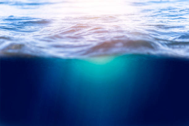istock Sea water with underwater background. With copy space for text or design. 1182490560