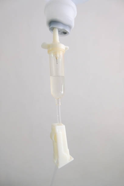 istock IV tube and Saline 1182491276