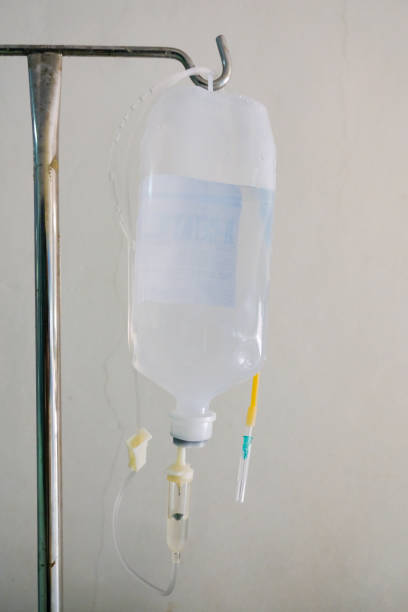 istock IV tube and Saline 1182491373