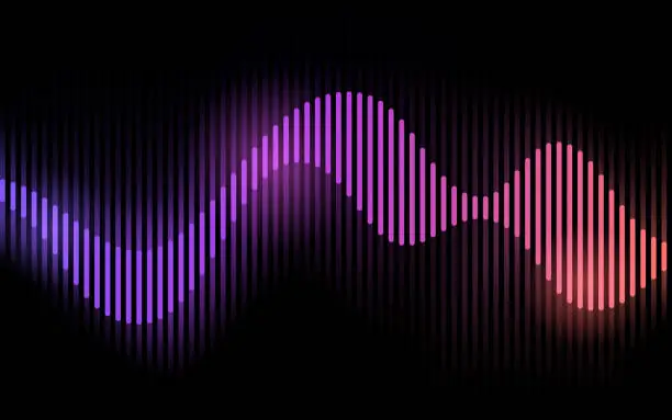 Vector illustration of Wave Form Audio Gradient Glow
