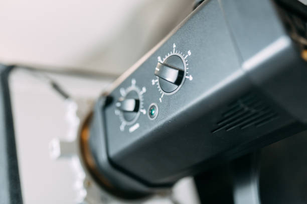 istock Setting Studio photo light. Flash in macro photography, management. 1182494114