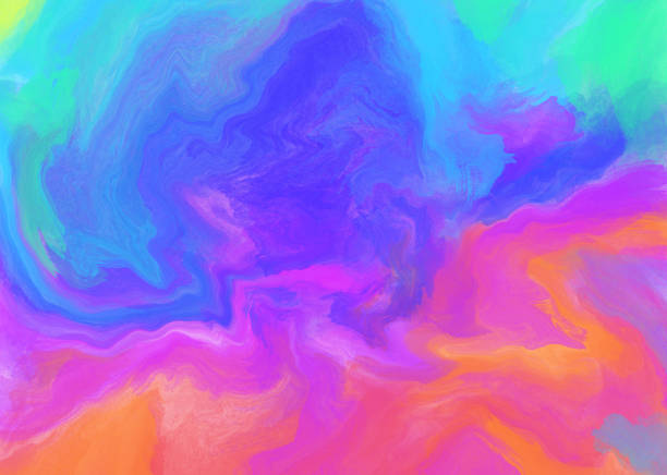illustrazioni stock, clip art, cartoni animati e icone di tendenza di colori arcobaleno vibranti brillanti sfondo astratto - marbled effect backgrounds paper textured