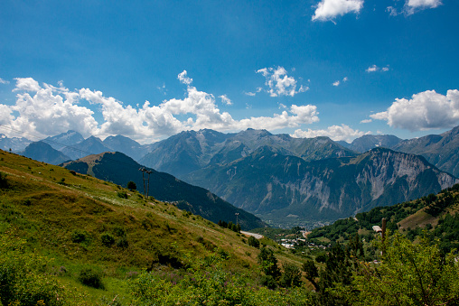 View from Les Deux Alpes in the summer