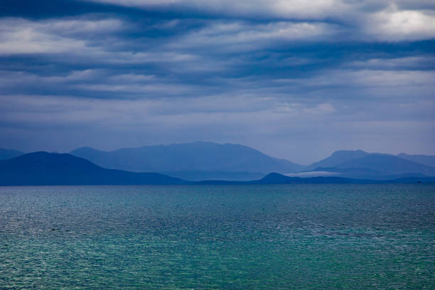 View from Perivoli harbor on Corfu island