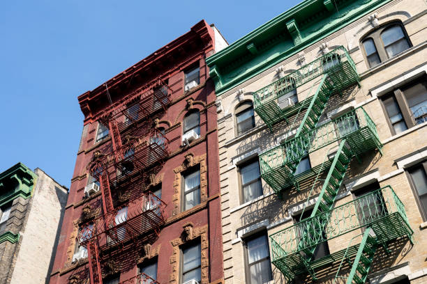 Buildings with Fire Escape in Manhattan, NYC