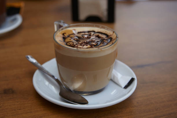 istock Coffee Served in Glass Cup In Spanish Cafe 1182503624