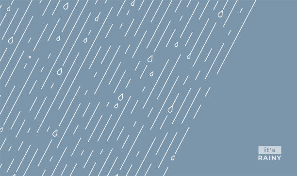 Rain vector pattern. It s rainy, season background in simple flat style with water line and liquid drops. Rainfall illustration. Copy space in the right sight. Raindrops front, starting Rain vector pattern. It s rainy, season background in simple flat style with water line and liquid drops. Rainfall illustration. Copy space in the right sight. Raindrops front, starting. rain drop stock illustrations