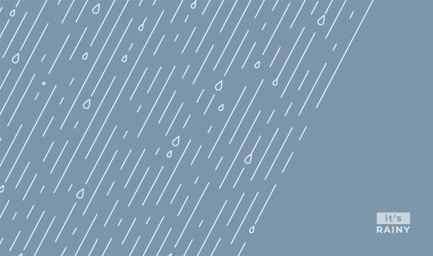 Rain vector pattern. It s rainy, season background in simple flat style with water line and liquid drops. Rainfall illustration. Copy space in the right sight. Raindrops front, starting Rain vector pattern. It s rainy, season background in simple flat style with water line and liquid drops. Rainfall illustration. Copy space in the right sight. Raindrops front, starting. raindrop stock illustrations