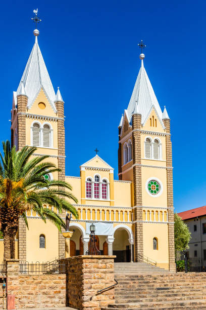 istock Catholic Saint Mary Church with blue sky  in background, Windhoek, Namibia 1182504625
