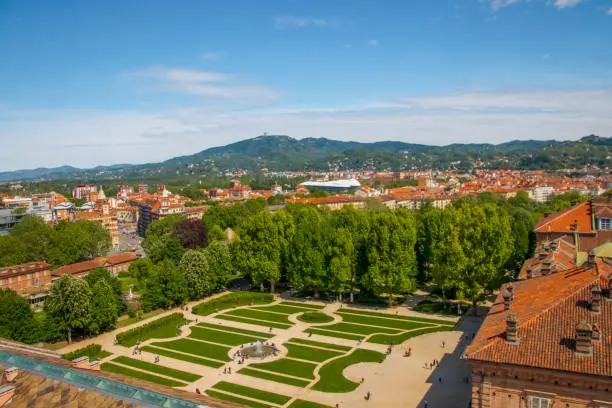 Photo of Park area near the Palazzo Reale in Turin, Italy