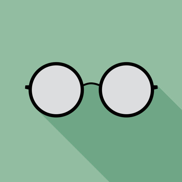 ilustrações de stock, clip art, desenhos animados e ícones de teal eyeglasses icon 10 - eyesight optical instrument glasses retro revival
