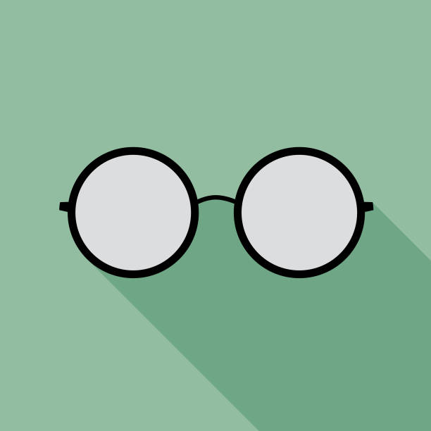 Teal Eyeglasses Icon 10 Vector illustration of eyeglasses with shadow on a teal green background. eyeglasses stock illustrations