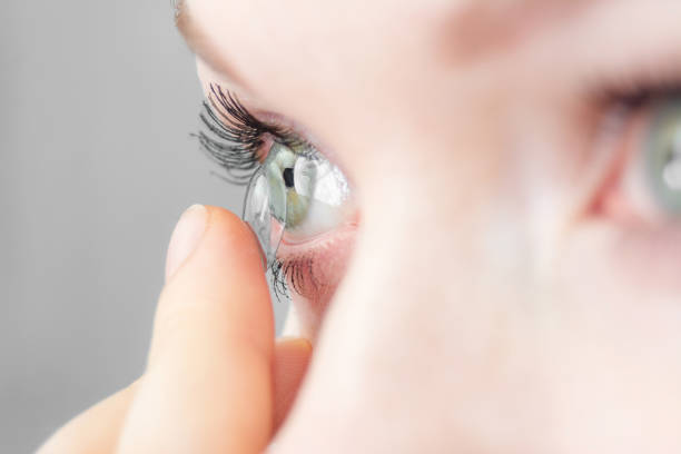 istock wearing soft contact lenses 1182509343