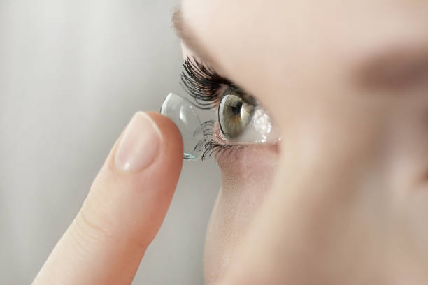 istock wearing soft contact lenses 1182509347