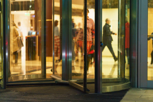 istock Entrance into the modern business center 1182509880