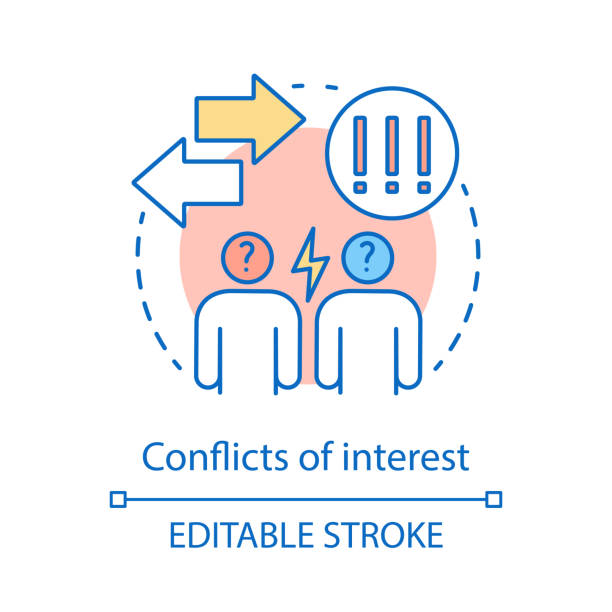 利益衝突概念圖示 - 好奇 幅插畫檔、美工圖案、卡通及圖標