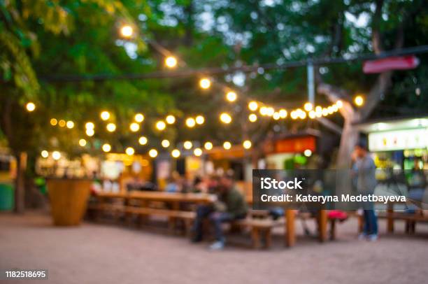 Blurred Outdoor Background Stock Photo - Download Image Now - Traditional Festival, Music Festival, Outdoors