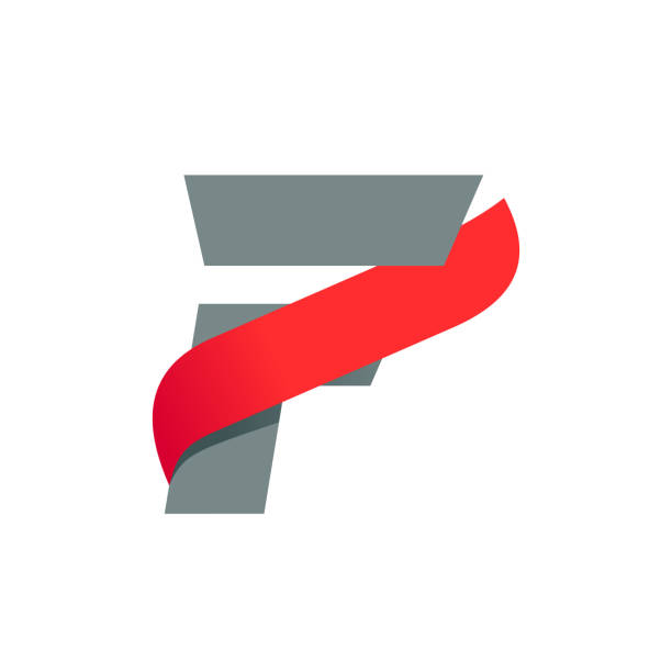 ilustraciones, imágenes clip art, dibujos animados e iconos de stock de logotipo de letra f con ala roja de velocidad rápida. - letter f flash