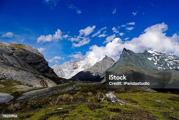 Snow Moutains Stock Photo - Download Image Now - Beauty In Nature, Blue, Cloud - Sky
