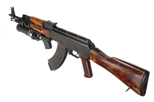 istock Kalashnikov AK 47 with 40mm GP-25 grenade launcher 1182521367