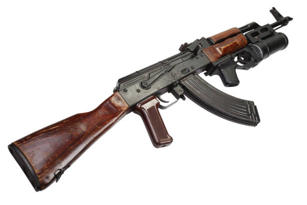 istock Kalashnikov AK 47 with 40mm GP-25 grenade launcher 1182521374
