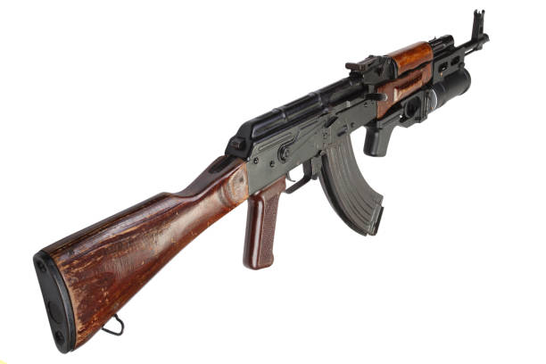 istock Kalashnikov AK 47 with 40mm GP-25 grenade launcher 1182521395