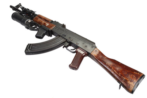 istock Kalashnikov AK 47 with 40mm GP-25 grenade launcher 1182521401