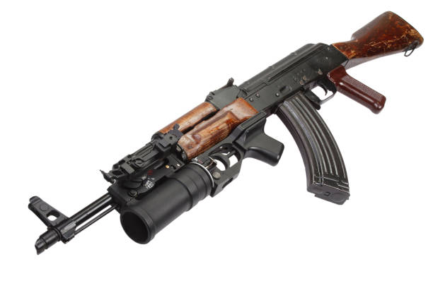 istock Kalashnikov AK 47 with 40mm GP-25 grenade launcher 1182521416